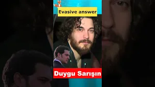 Duygu Sarışın's evasive answer in regards to Çağatay Ulusoy