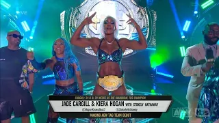 Jade Cargill & Kiera Hogan Entrance with Jermaine Dupri: AEW Dynamite Fyter Fest 2022 (Week 2)