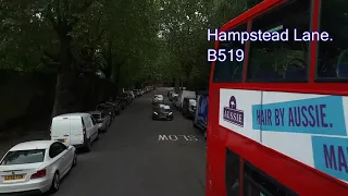 FULL ROUTE VISUAL | London Bus Route 210: Finsbury Park – Brent Cross | TEH919 (LK58CPV)