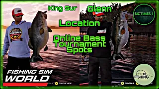 🏆 Glenn & King Sur 🏆 Lake Williams - Bass Tournament Spots  - Fishing Sim World 🎣