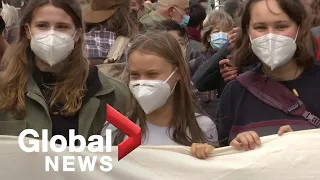 Greta Thunberg leads youth climate strike in Berlin for 1st time since pandemic