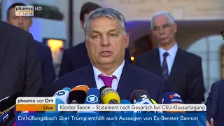 Statements  Orban, Dobrindt Seehofer nach Gespräch bei der  CSU-Landesgruppenklausur am 05.01.18