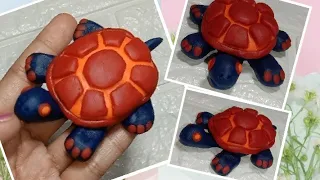 cara membuat patung kura-kura dari plastisin || hewan dari plastisin
