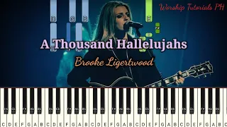 A Thousand Hallelujahs (C#) - Brooke Ligertwood (Synthesia) Piano Tutorial