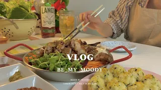 vlog) Daily vlog of cooking oven-roasted soy sauce chicken and cute chick rice balls🐤