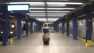 MTA NYC Subway: R160A (E) and R68 (D) at 7th Avenue