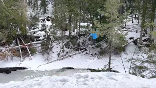 Tight rope walking in the yoop Marquette Michigan upper peninsula