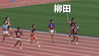 柳田がアンカー 1部 決勝 男子リレー 4x100m 関東インカレ陸上2022