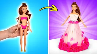 DIY Princess Dress from Paper and Clay || Easy DIY Doll Clothes