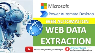 Power Automate Desktop : Web Data Extraction -  Extract Data from Web Page