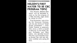 F94 Nelson Mayor John Houston Biography | 1956