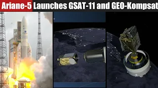 Ariane-5 Rocket Successfully Launches ISRO's GSAT-11 and South Korea’s GEO-Kompsat | Highlights
