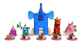 Сборник удивительных серий 🐶🐱🐴 🐷🐘 - Деревяшки  - 91-104 -  мультфильм для самых маленьких