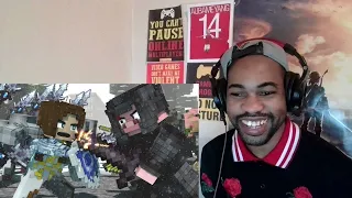 "Gotta Get Outta Here" - A Minecraft Music Video ♪ REACTION