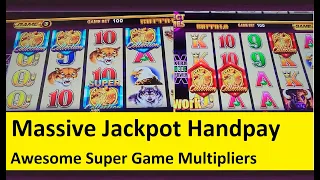 Massive Jackpot Handpay!! Buffalo Super Games and Collection Bonuses! Wonder 4 Collection