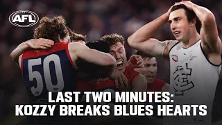 Kennedy Last Two Minutes: Kozzy breaks Blues hearts | Round 22, 2022 | AFL