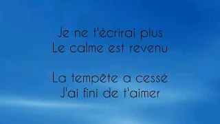 Claude Barzotti - Je ne t'écrirai plus (Paroles/Lyrics)