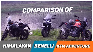 Comparison of Benelli TRK 502, Himalayan & KTM Adventure 390 | Mechnotechs | IRC