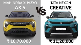 XUV 3XO AX5 VS NEXON CREATIVE