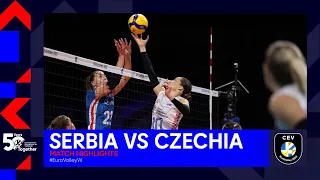 Serbia vs. Czechia I Match Highlights 1/4 Finals I CEV EuroVolley 2023 Women