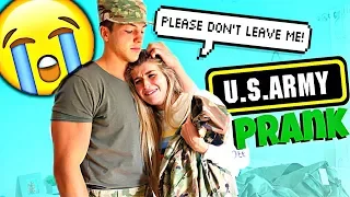Joining the Army PRANK on Girlfriend! *We Both Cried*