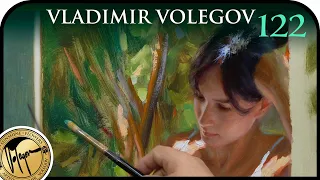 122. Reading in Gazebo in Oil on canvas  by Volegov