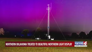 Northern Oklahoma treated to beautiful Northern Light display