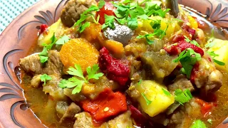 Овощное Рагу с картошкой, мясом и баклажанами - ОЧЕНЬ ВКУСНЫЙ РЕЦЕПТ! ВСЕ в ВОСТОРГЕ!!!