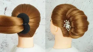 New French Bun Hairstyle Step By Step - French Roll Hairstyle With Clutcher | Braid Hairstyles 2019