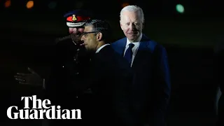 Prime minister Rishi Sunak welcomes US president Joe Biden in Belfast