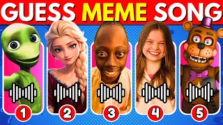 GUESS MEME & WHO'S SINGING🎤⭐🔥| Tenge Tenge, Lay Lay, Salish Matter, MrBeast, Freddy 🎵