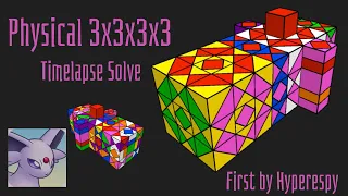 Worlds first physical 3x3x3x3 solve (Timelapse)