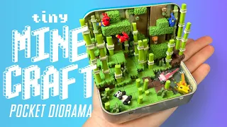 Making A Tiny Minecraft World Box // Bamboo Jungle Polymer Clay DIY