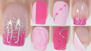 VALENTINE’S DAY NAIL DESIGNS IDEAS | pink nail art designs compilation