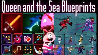 Queen and the Sea DLC - All Weapon and Outfit Blueprints | Dead Cells 2.7 (pre patch)