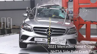 2018-2021 Mercedes-Benz C-Class (W205 - C 300) NHTSA Side Pole Crash Test