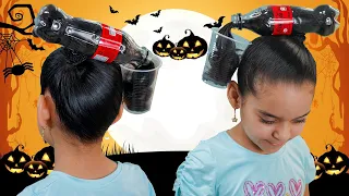 HAIRSTYLE WITH COCA COLA BOTTLE | HAIRSTYLES FOR HALLOWEEN