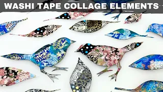 Washi Tape Collage Elements and DIY Washi Tape |  LIVE CLASS DEMO