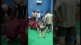 heart attack on Badminton court