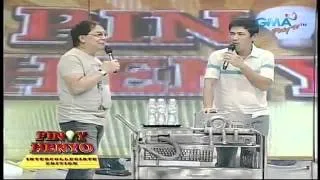 Joey De Leon spells and Vic Sotto says Wowowee in Eat Bulaga