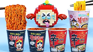 LEGO MUKBANG SPICY FIRE NOODLES CHALLENGE - Stop Motion & ASMR Video