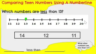Comparing Teen Numbers Using Numberlines