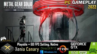 XENIA Metal Gear Solid Peace Walker HD PC Gameplay | Xenia Canary | Xbox 360 Emulator | 2022 Latest