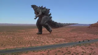 Godzilla prepares for Battle