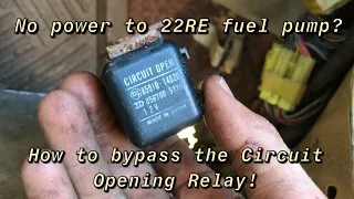 22RE No Power To Fuel Pump? How to Bypass Circuit Opening Relay