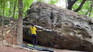 Finish Line V0 at St. Elmo Boulders / Old Wauhatchie Boulders