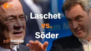 Laschet oder Söder? K-Frage in der Union weiter offen |  ZDFheute live