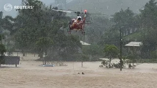 Dramatic rescues in Brazil amid flooding, landslides