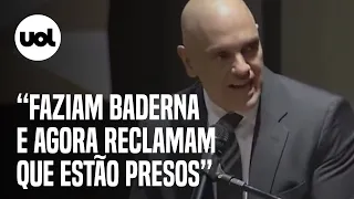 Moraes diz que golpistas serão punidos e que prisão não é 'colônia de férias: 'Agora reclamam'