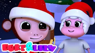 Jingle Bells | рождественские рифмы | потешки | Luke and Lily Russia | развивающий мультфильм